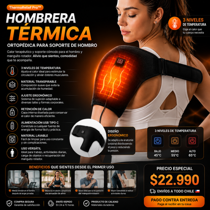 🔥 ThermoRelief Pro™ – Hombrera Térmica Inteligente