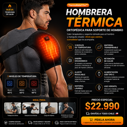 🔥 ThermoRelief Pro™ – Hombrera Térmica Inteligente
