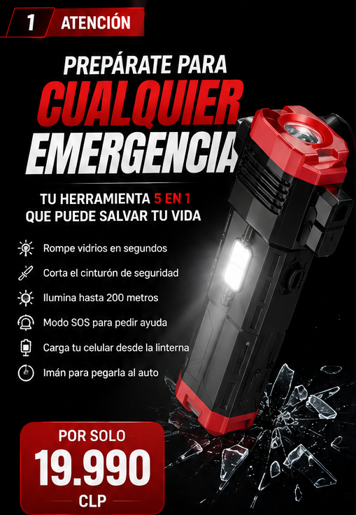 TitanBeam Pro™ Linterna Multifuncional Recargable 4 en 1