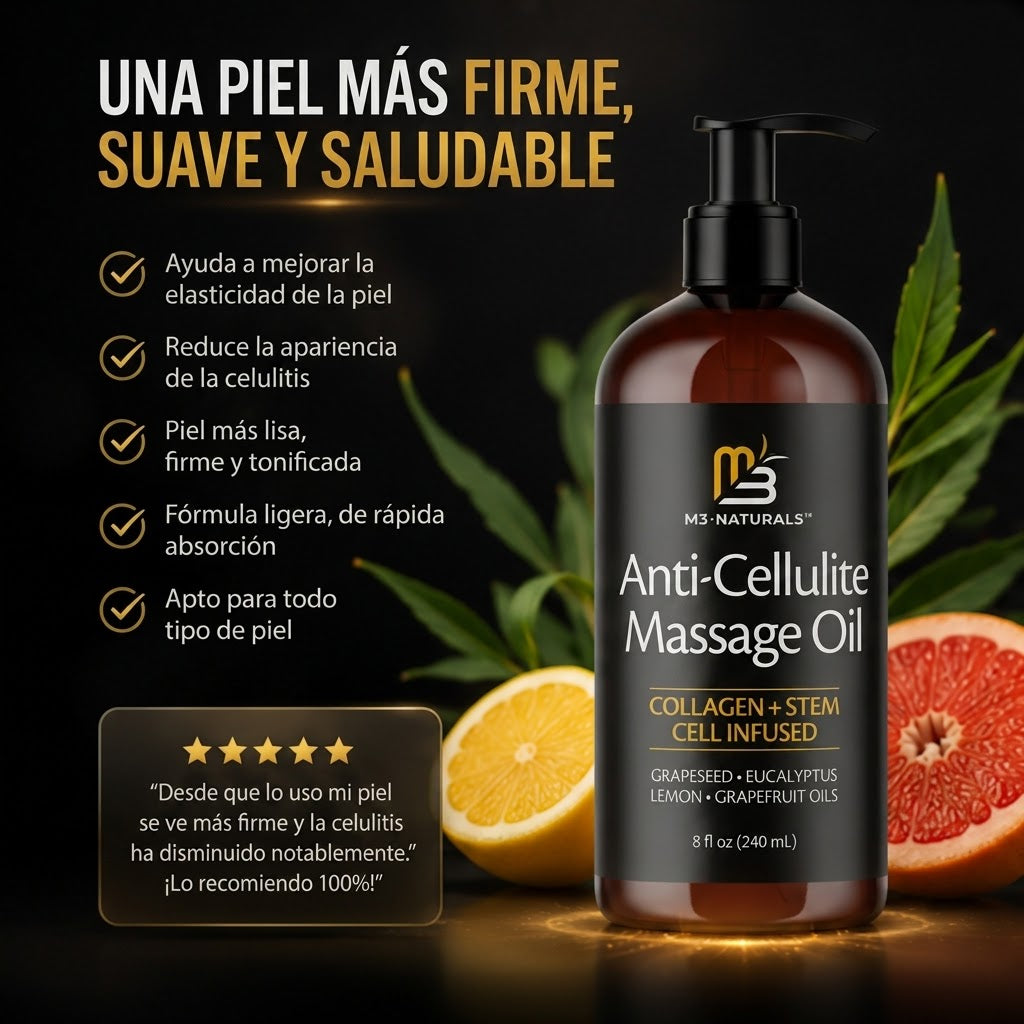 M3 Dermashine Pro - Aceite Reafirmante Anticelulítico y Reductor