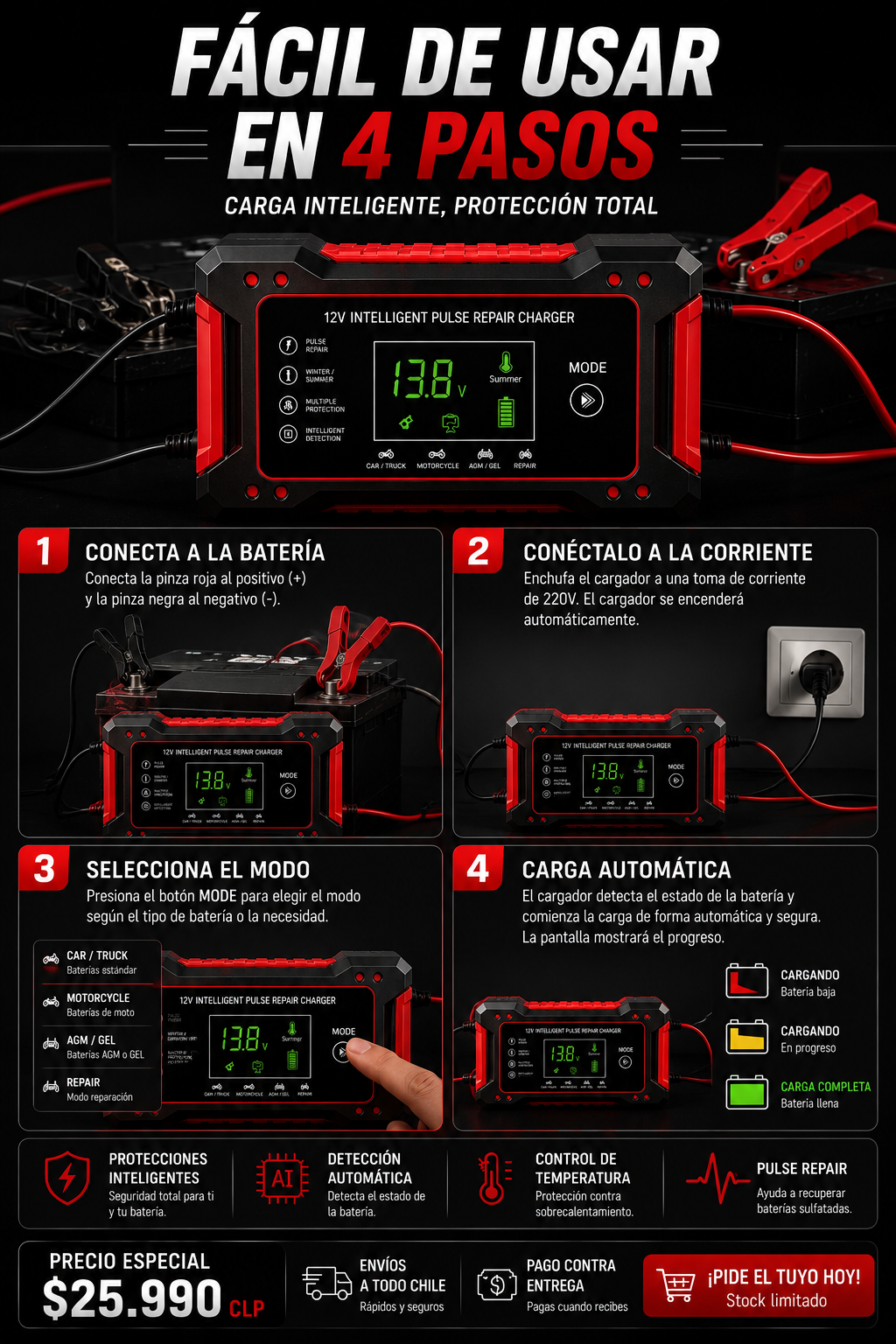 TEC-52SA SmartCharge 12V 10A 🔋